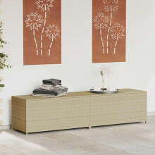 Berkfield Garden Storage Box Mix Beige 469L Poly Rattan