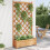 Berkfield Planter with Trellis Brown Solid Wood Fir 1