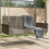Berkfield Swing Bench Grey 119x56x48 cm Poly Rattan 1