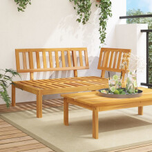 Berkfield Garden Pallet Corner Sofa Solid Wood Acacia