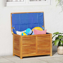 Berkfield Garden Storage Box with Louver 90x50x56 cm Solid Wood Acacia