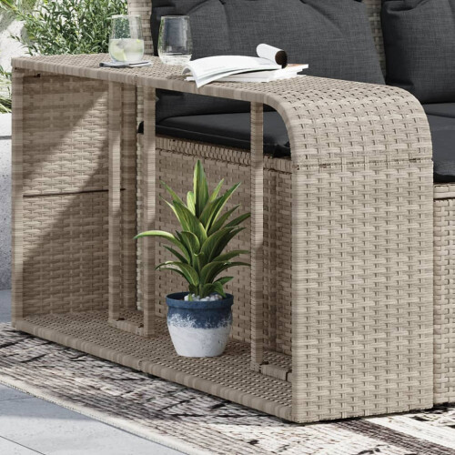 Berkfield Storage Shelves 2 pcs Light Grey Poly Rattan