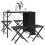 Berkfield 5 Piece Garden Dining Set Foldable Black Poly Rattan 1