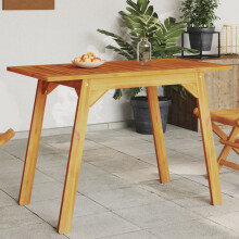 Berkfield Garden Dining Table 110x56x75 cm Solid Wood Acacia