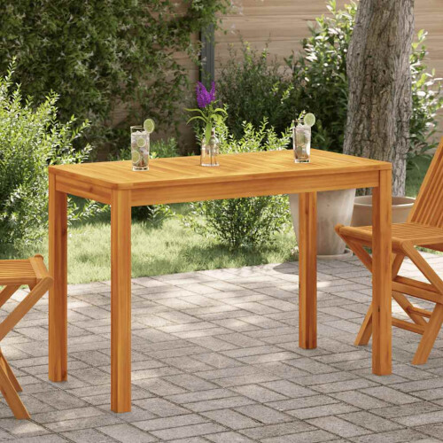 Berkfield Garden Dining Table 110x55x75 cm Solid Wood Acacia
