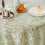 Breathable Openwork Tablecloth-140 100cm Light Green 5