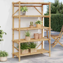Berkfield 5-Layer Shelf 100x40x150 cm Bamboo