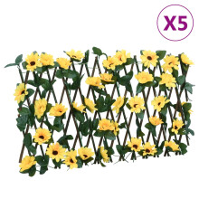 Berkfield†Artificial Ivy Trellis Expandable 5 pcs Yellow 180x20 cm