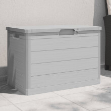 Berkfield Outdoor Cushion Box Grey 77.5x44.5x53 cm Polypropylene