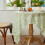 Breathable Openwork Tablecloth-140 100cm Light Green 7