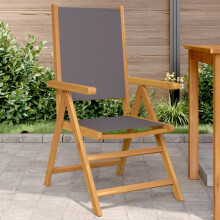 Berkfield Garden Chairs 2 pcs Anthracite Solid Wood Acacia and Fabric