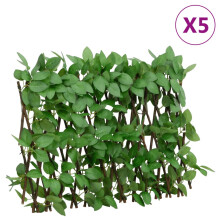 Berkfield†Artificial Ivy Trellis Expandable 5 pcs Green 180x30 cm