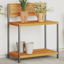 Berkfield Garden Work Table 90x50x110 cm Solid Wood Acacia and Steel