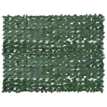 Berkfield Balcony Screen with Dark Green Leaves 200x150 cm