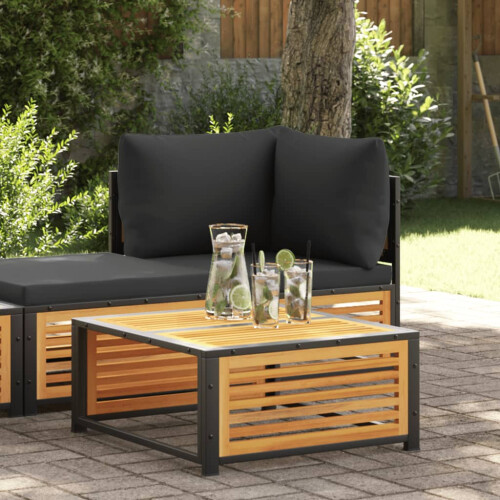 Berkfield Garden Table 68x68x30 cm Solid Wood Acacia