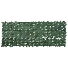 Berkfield Balcony Screen with Dark Green Leaves 200x75 cm