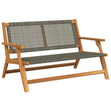 Berkfield Garden Furniture Grey 122 x 78 x 73 cm Solid Acacia Wood