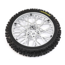 Losi Promoto-MX Dunlop MX53 Front Wheel Tyre-Mounted - Chrome LOS46006