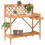 Berkfield Potting Bench with Trellis Brown Solid Wood Fir 1