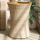 Berkfield Garden Side Table Drum Shape Beige Poly Rattan and Solid Wood 1