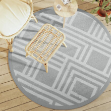 Berkfield Outdoor Carpet ARAKIL Grey ò160 cm PP