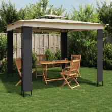 Berkfield Gazebo with Double Roof Cream 2.94x2.94 m Steel