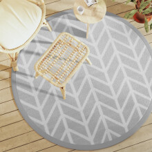 Berkfield Outdoor Carpet ARAKIL Grey ò160 cm PP
