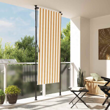 Berkfield Outdoor Roller Blind Orange and White 120x270 cm Fabric&Steel