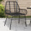 Berkfield Garden Chairs 2 pcs Black Poly Rattan 1