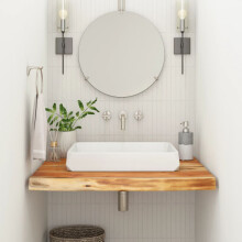 Berkfield Bathroom Countertop 60x60x2.5 cm Square Solid Wood Acacia