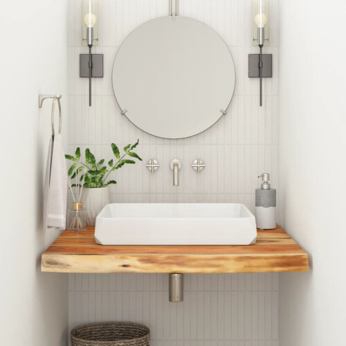 Berkfield Bathroom Countertop 60x60x2.5 cm Square Solid Wood Acacia