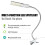 LED Desk Lamp 20W ClipOn Reading Light with Adjustable Clip Design and Replaceable LED Bulb for Study or Workbench 3