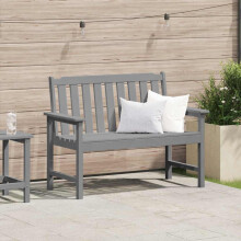 Berkfield Garden Bench Light Grey 120 x 59 x 88 cm HDPE