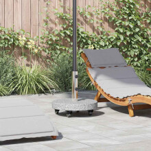 Berkfield Parasol Base 29.8kg Grey Granite and Stainless Steel Round