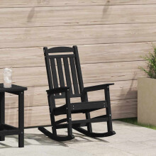 Berkfield Garden Rocking Chair Black 92 x 70 x 108cm HDPE