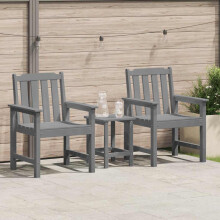 Berkfield Garden Dining Chair 2 pcs Light Grey 65.5 x 59 x 88 cm HDPE