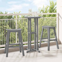 Berkfield Bar Stool 2 pcs Light Grey 52 x 43 x 73.5 cm HDPE