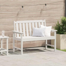 Berkfield Garden Bench White 120 x 59 x 88 cm HDPE