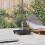 Berkfield Parasol Base 30kg Black Granite Square 1