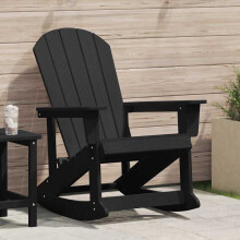 Berkfield Adirondack Rocking Chair Black 92 x 73.5 x 92 cm HDPE