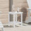 Berkfield Side Table White 38 x 38 x 46 cm Polyethylene 1