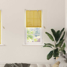 Berkfield Roller Blind with Curtains Manual Yellow 60 x 160 cm Bamboo