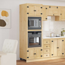 Berkfield Cabinet SKI Honey Brown 66 x 58 x 207 cm Solid Pine Wood