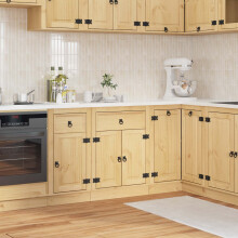 Berkfield Cabinet SKI Honey Brown 60 x 46 x 81.5 cm Solid Pine Wood