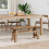 Berkfield Bench Natural 100 x 29 x 43.5 cm Solid Teak Wood 1