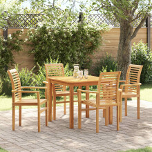 Berkfield Dining Chair 4 pcs Brown 62 x 55 x 94 cm Solid Teak Wood