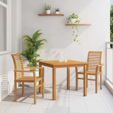 Berkfield Dining Chair 2 pcs Brown 62 x 55 x 94 cm Solid Teak Wood