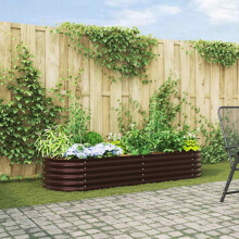 Berkfield Raised Bed Brown 240 x 80 x 44 cm Steel