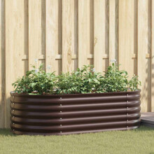 Berkfield Raised Bed Brown 160 x 80 x 44 cm Steel