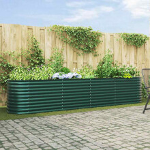 Berkfield Raised Bed Green 400 x 80 x 81 cm Steel